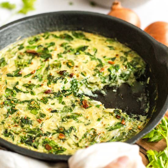 Easy Crustless Spinach Quiche - Recipe photo by felicialim