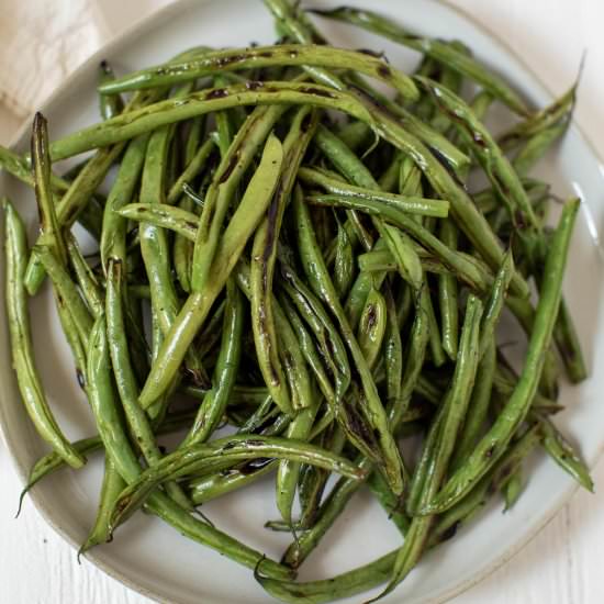 Grilled Green Beans - Recipe photo by travelingspiceco