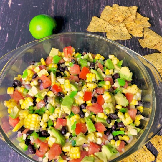 Fiesta Corn and Avocado Salad - Recipe photo by Hoorah to Health