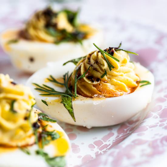 Turkish Deviled Eggs - Recipe photo by leisurefanclub