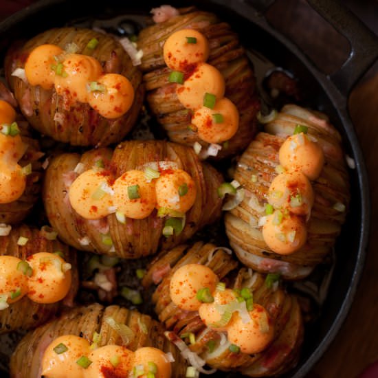 Cheesy Hasselback Potatoes & Bacon - Recipe photo by janesaunders04@gmail.com