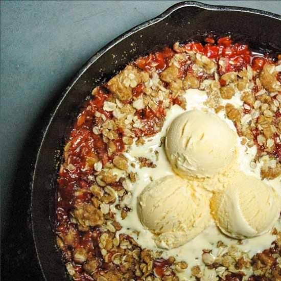 Quick and Easy Strawberry Rhubarb C - Recipe photo by WhiskingUpYum