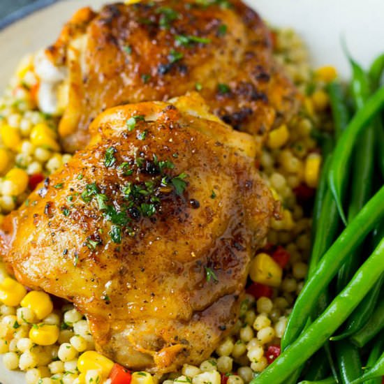 Baked Chicken Thighs - Recipe photo by dinneratthezoo