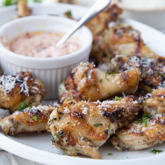 Garlic & Herb Grilled Wings - Recipe photo by giftofhospitality