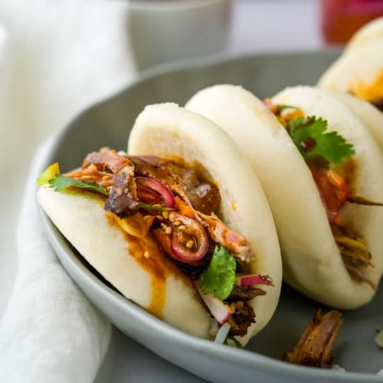 Tangy Asian BBQ Pulled Pork Buns - Recipe photo by garlic and zest