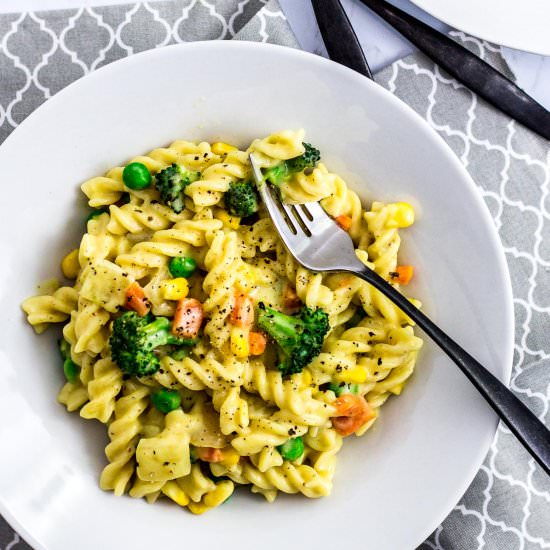No Dairy White Sauce Veggie Pasta - Recipe photo by George Ahmed