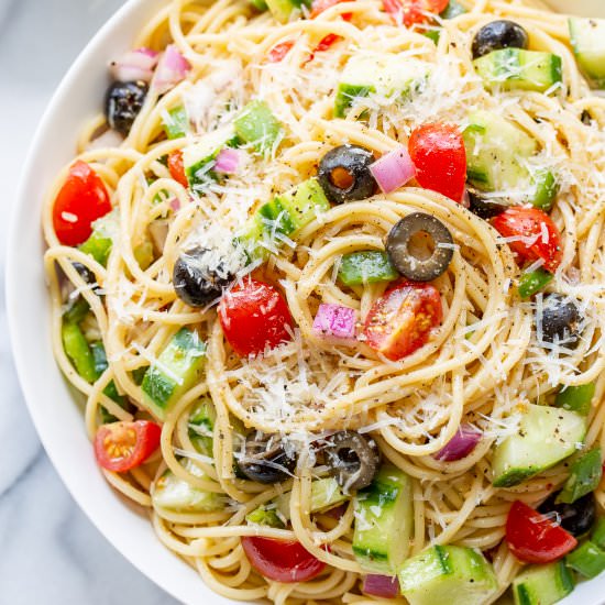 Spaghetti Salad Recipe - Recipe photo by Savingroomfordessert