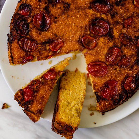 Roasted Tomato Cornbread - Recipe photo by gatheredatmytable