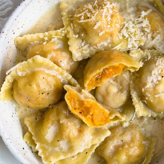 Butternut squash ravioli - Recipe photo by cherryonmysundae