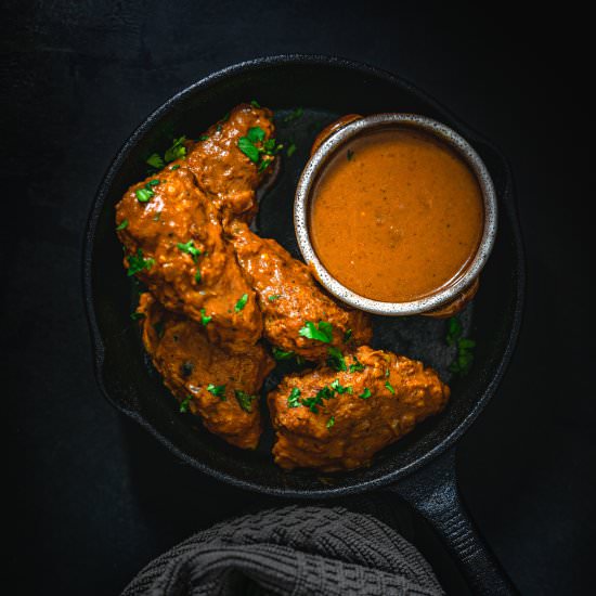 Vegan Tikka Masala Wings - Recipe photo by Liv Vegan Strong
