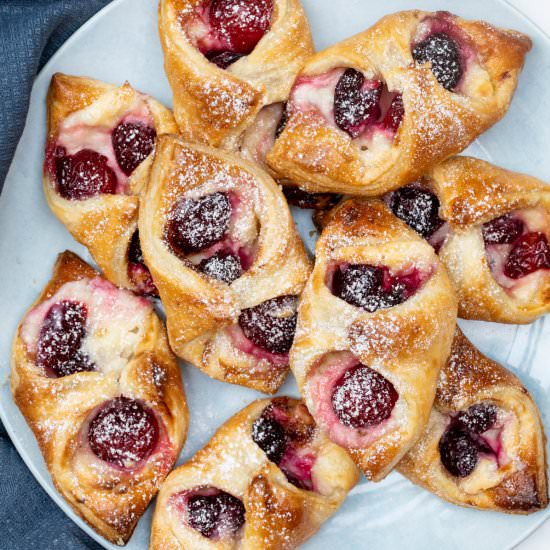 Cherry Danish with Puff Pastry - Recipe photo by Chef Molly