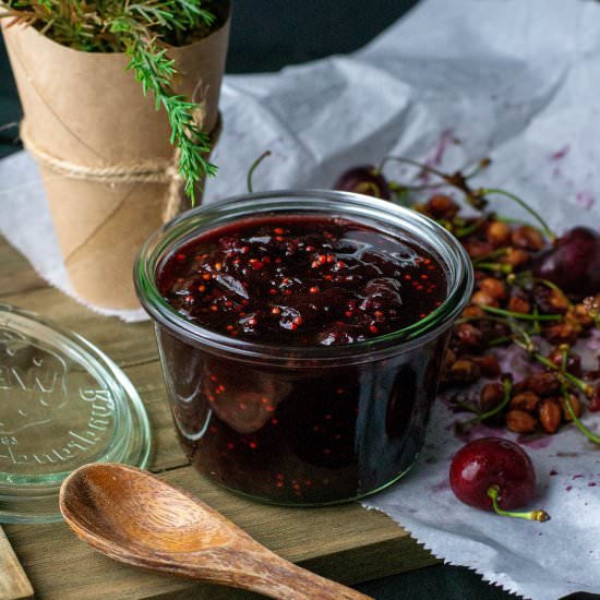 Sweet Savory Cherry Chutney - Recipe photo by whattheforksfordinner