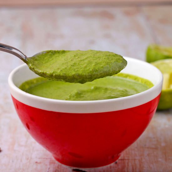 Cilantro lime dressing (oil-free) - Recipe photo by veganwithgusto