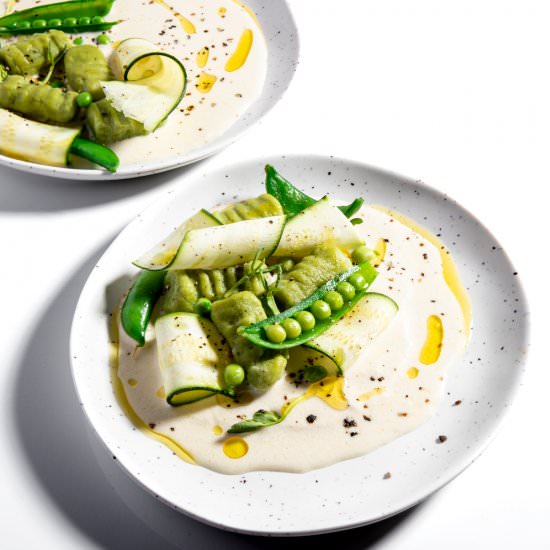 Garden Pea Gnocchi with Lemon Goat - Recipe photo by Prep Creative