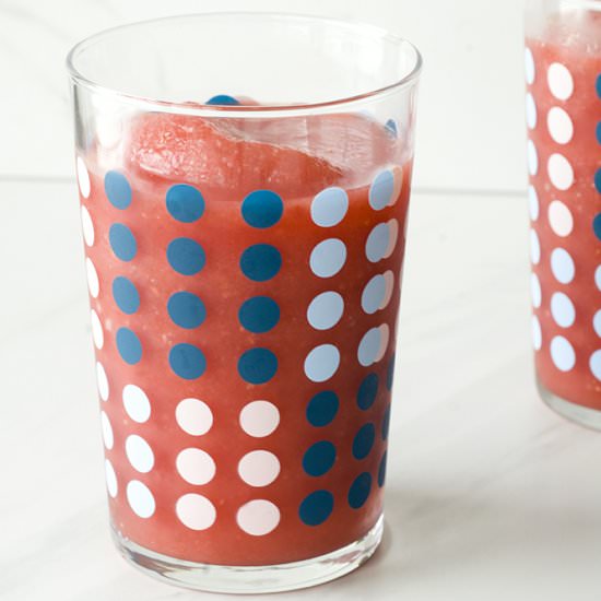Watermelon Ginger Slushy - Recipe photo by lettuceleafblog