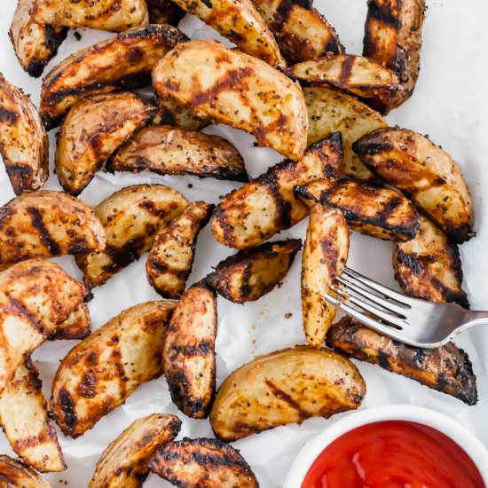 Grilled Potato Wedges - Recipe photo by megseverydayindulgence