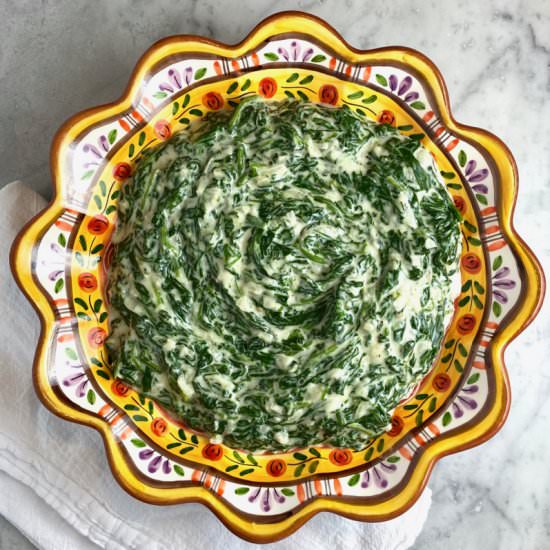 Classic Creamed Spinach - Recipe photo by thebrookcook.wordpress.com