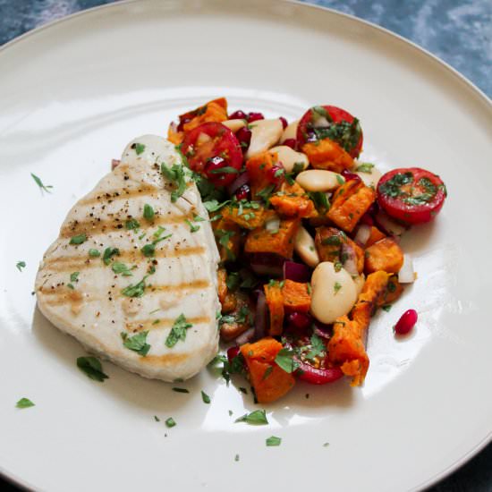 Tuna Steak with Sweet Potato Salad - Recipe photo by carrieskitchen