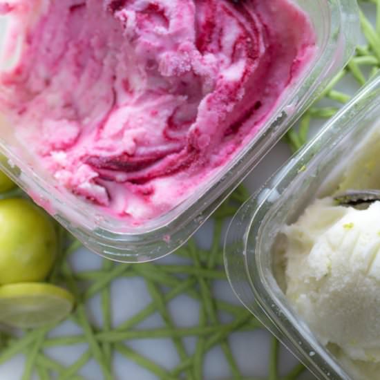 Blackberry Swirl Frozen Yogurt - Recipe photo by a zest for life