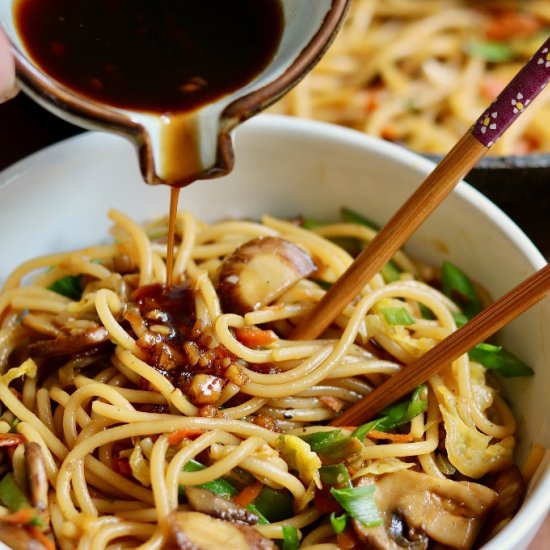 Teriyaki Noodles! - Recipe photo by Cheeky Chickpea