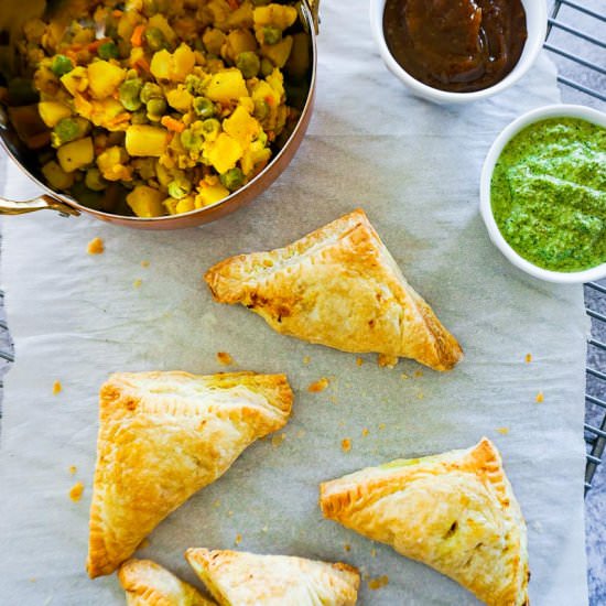 Vegetable Samosa Puffs - Recipe photo by Share the Spice