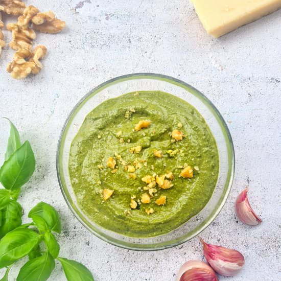 Simple Walnut Pesto - Recipe photo by RominasLittleCorner