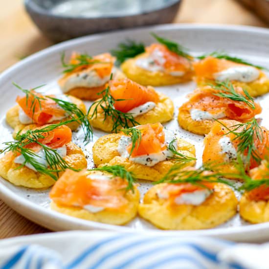 Cloud Bread Blinis & Smoked Salmon - Recipe photo by IrenaMacri