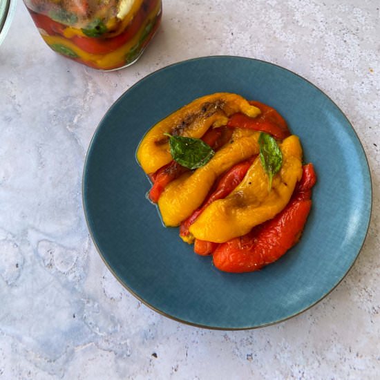 Simply Roasted Bell Peppers - Recipe photo by Italian Kitchen Confessions