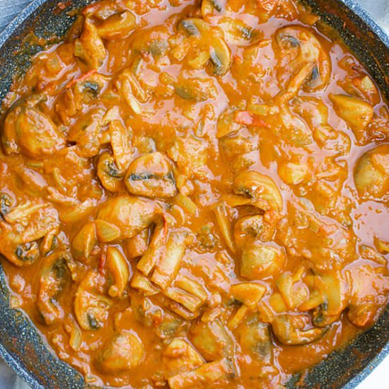 Mushroom Tikka Masala - Recipe photo by MasalaHerb