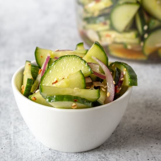 Asian Cucumber Salad - Recipe photo by BeyondtheCoop