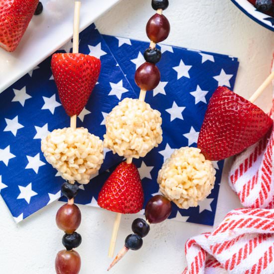 Fruit Skewers with Rice Krispies - Recipe photo by Mealswithmaggie
