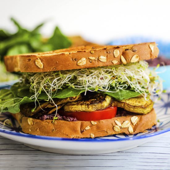 Roasted eggplant sandwich - Recipe photo by cookeatlivelove