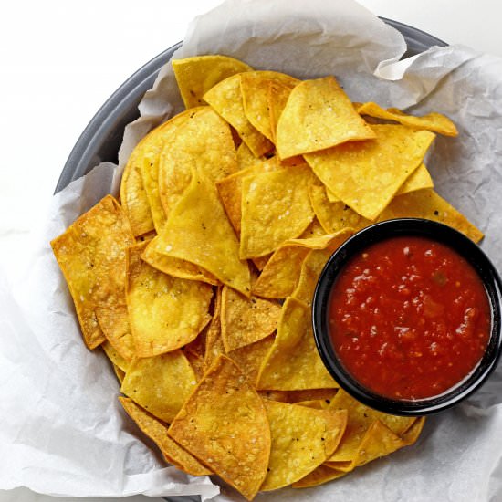 Air Fryer Tortilla Chips - Recipe photo by AGratefulMeal