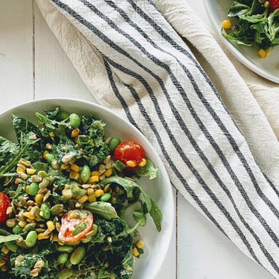 Vegan Summer Salad - Recipe photo by greenseggsandyams