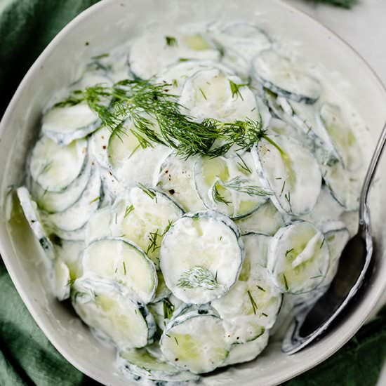 Polish Cucumber Salad - Recipe photo by fooddoodles