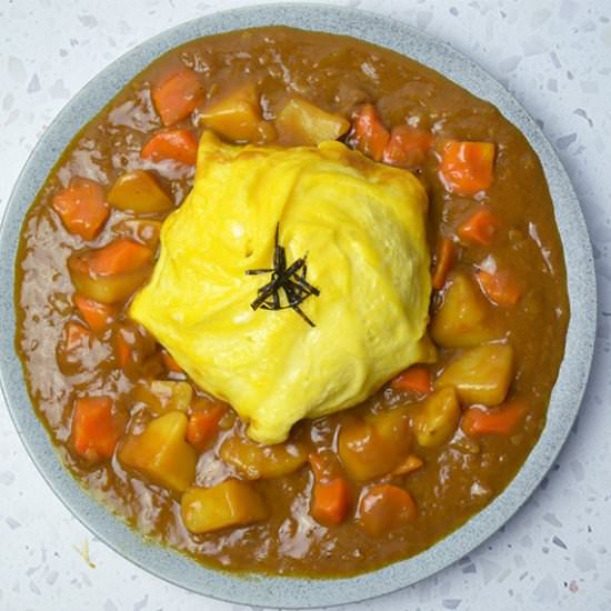 Curry Omurice - Recipe photo by Jaja Bakes
