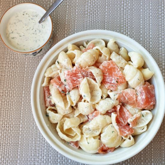 Smoked salmon pasta - Recipe photo by VJ - FoodleClub