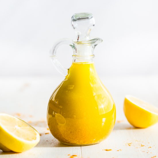 Lemon Sunshine Turmeric Vinaigrette - Recipe photo by Get Inspired Everyday