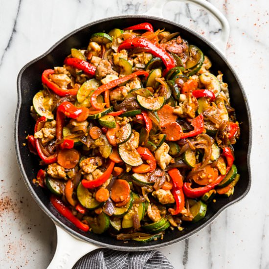 Ethiopian Berbere Chicken Stir Fry - Recipe photo by Get Inspired Everyday