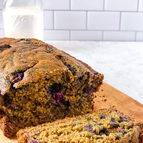 Oat Flour PB & J Banana Bread - Recipe photo by Real Food with Sarah