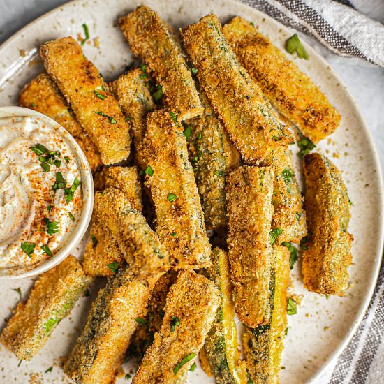 AIR FRYER ZUCCHINI FRIES - Recipe photo by Shuangys Kitchensink