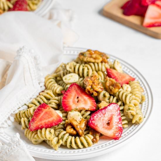 Strawberry Pesto Pasta Salad - Recipe photo by SprinklesandSeaSalt