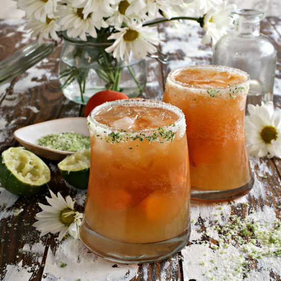 Fresh Apricot Bourbon Fizz - Recipe photo by Hungry Couple