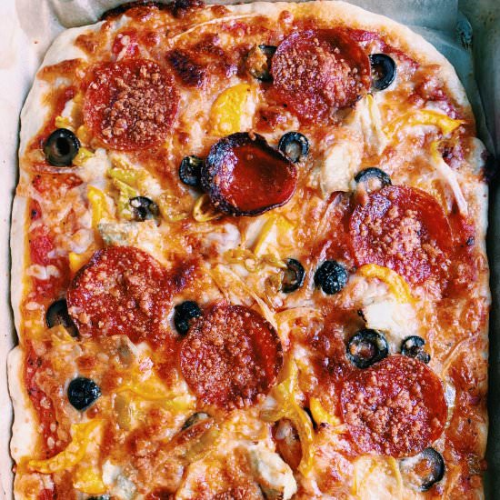 Sourdough Pizza Dough - Recipe photo by thefigjar