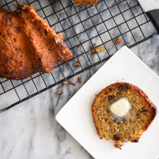 Chocolate Chip Banana Bread - Recipe photo by forevernomday