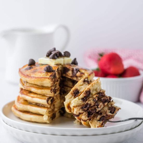 Chocolate Chip Pancakes - Recipe photo by Azestybite