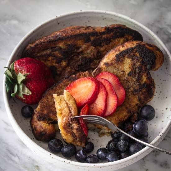 Vegan Tahini French Toast - Recipe photo by cashews_and_quinoa