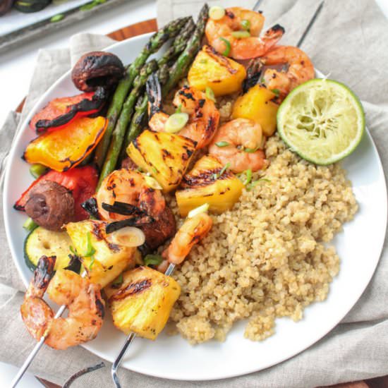 Grilled Shrimp & Pineapple Skewers - Recipe photo by fANNEtastic food
