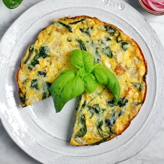 Frittata with Greens and Turnips - Recipe photo by twoofakindcooks