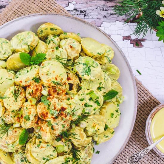 Herby Potato Salad - Recipe photo by The Real Food Geek
